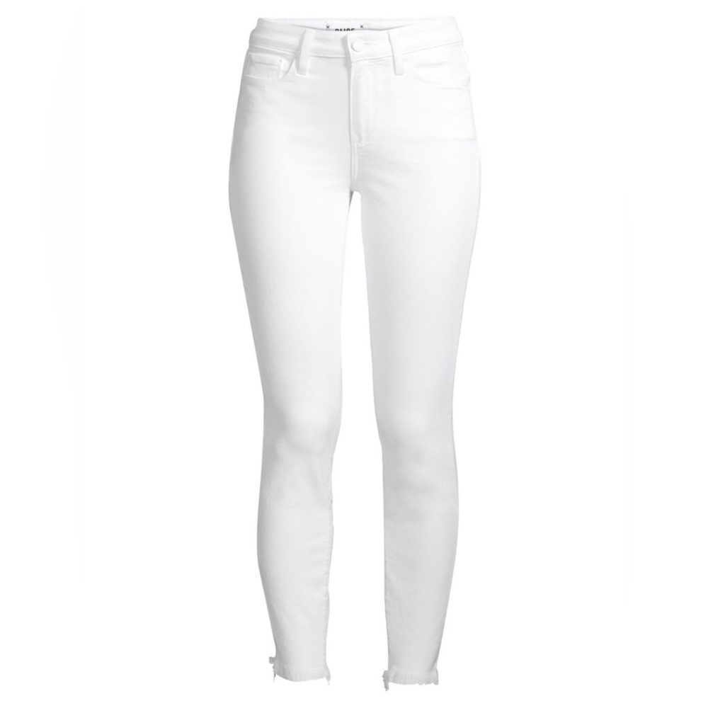 PAIGE | Hoxton Ankle - Crisp White Fray Hem Jeans